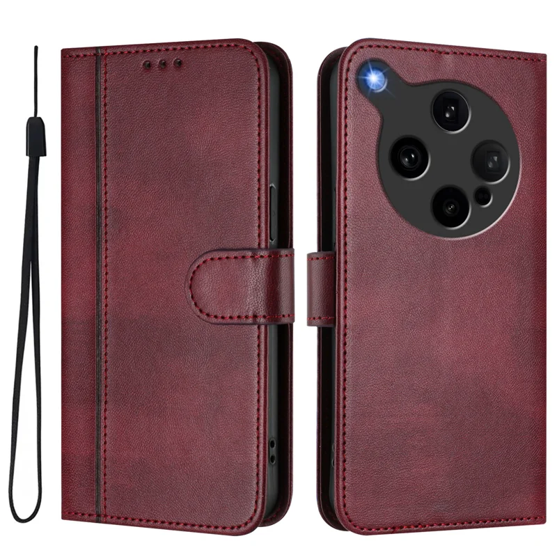 For Oppo Find X8 Ultra 5G Cases Wallet Stand Retro Texture Leather Phone Cover with Lanyard - Mint Green-Cellmalls