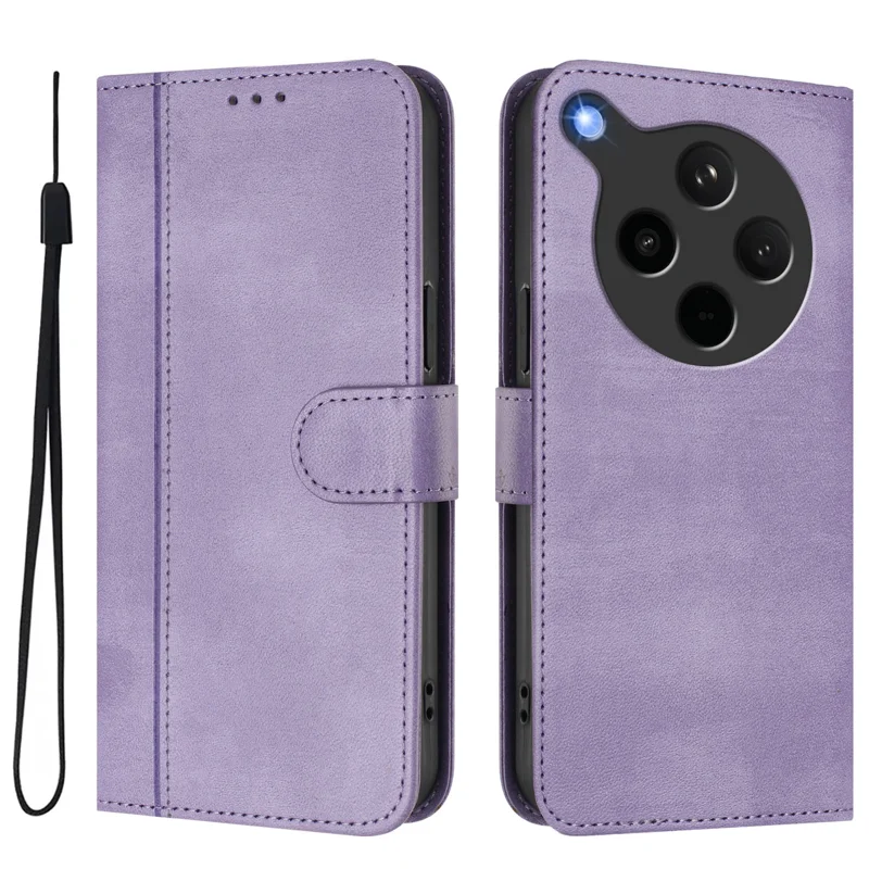 For Oppo Find X8s+ 5G Cases Wallet Stand Retro Texture Leather Phone Cover with Lanyard - Mint Green-Cellmalls