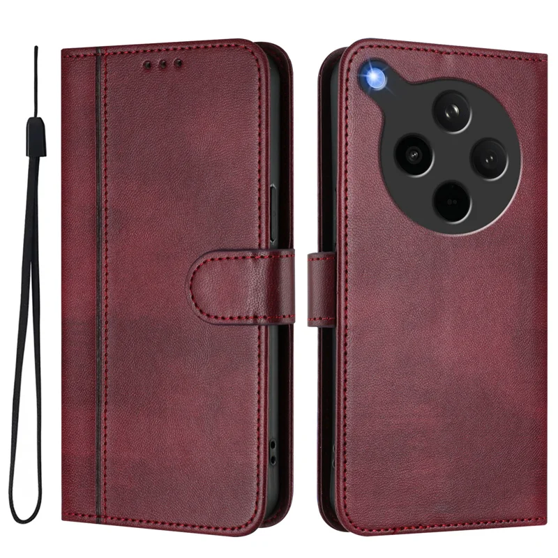 For Oppo Find X8s+ 5G Cases Wallet Stand Retro Texture Leather Phone Cover with Lanyard - Mint Green-Cellmalls