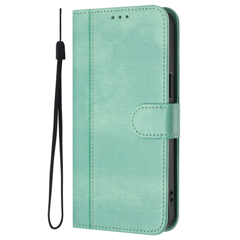 For Oppo Reno13 5G (Global) Cases Wallet Stand Retro Texture Leather Phone Cover with Lanyard - Mint Green-Cellmalls