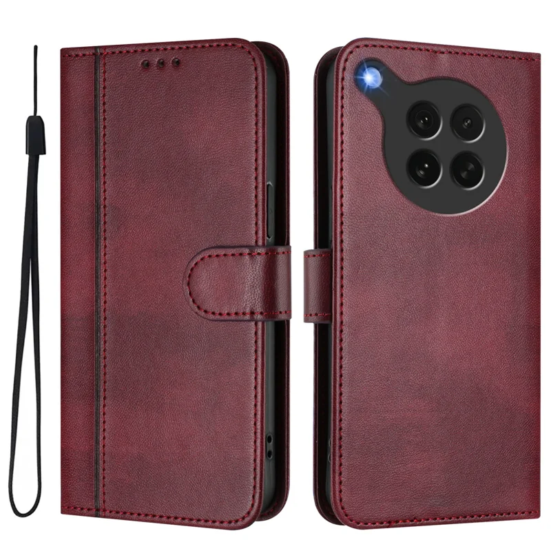 For Oppo Find X8s 5G Cases Wallet Stand Retro Texture Leather Phone Cover with Lanyard - Mint Green-Cellmalls