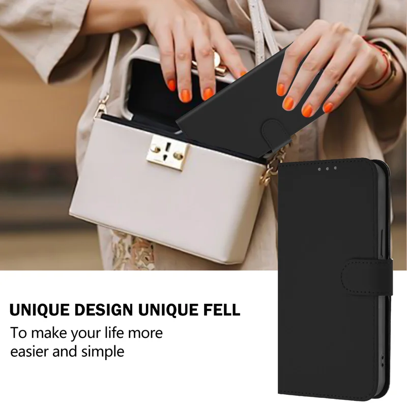 For Oppo Find X8 Ultra 5G Case Solid Color Wallet Leather Phone Cover with Strap - Black-Cellmalls