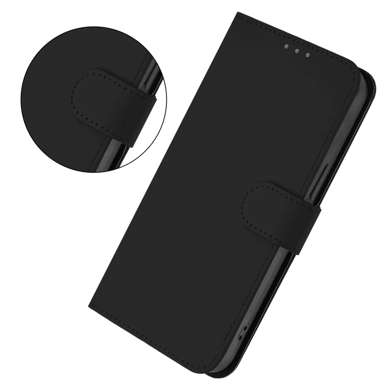 For Oppo Find X8s+ 5G Case Solid Color Wallet Leather Phone Cover with Strap - Black-Cellmalls