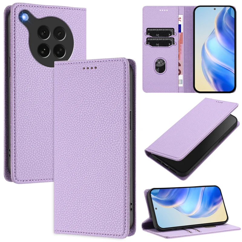 For Oppo Find X8s 5G Wallet Case RFID Blocking Litchi Texture Leather Mobile Cover - Mint Green-Cellmalls