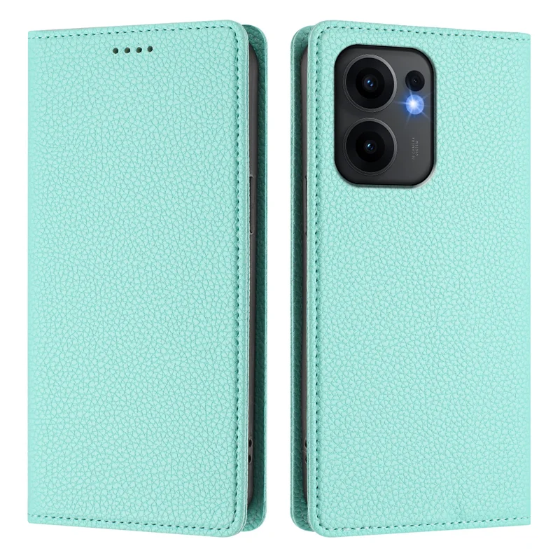 For Oppo Reno13 F 5G Wallet Case RFID Blocking Litchi Texture Leather Mobile Cover - Mint Green-Cellmalls