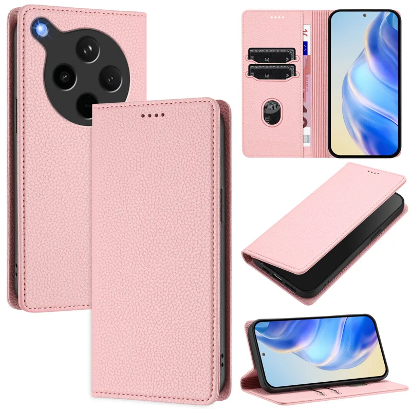 For Oppo Find X8s+ 5G Wallet Case RFID Blocking Litchi Texture Leather Mobile Cover - Mint Green-Cellmalls