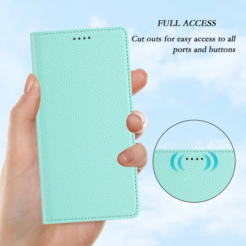 For Oppo K13 5G Wallet Case RFID Blocking Litchi Texture Leather Mobile Cover - Mint Green-Cellmalls