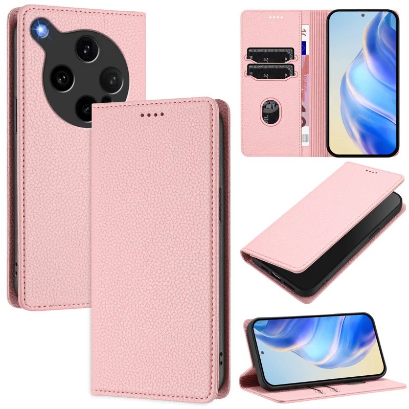For Oppo Find X8 Ultra 5G Wallet Case RFID Blocking Litchi Texture Leather Mobile Cover - Mint Green-Cellmalls