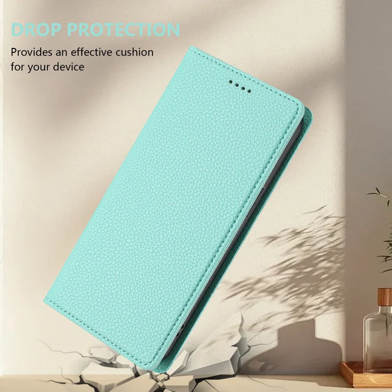 For Oppo Reno13 F 5G Wallet Case RFID Blocking Litchi Texture Leather Mobile Cover - Mint Green-Cellmalls