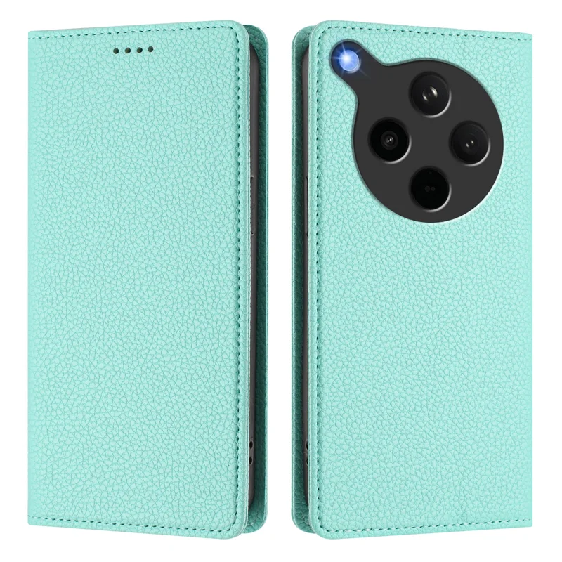 For Oppo Find X8s+ 5G Wallet Case RFID Blocking Litchi Texture Leather Mobile Cover - Mint Green-Cellmalls