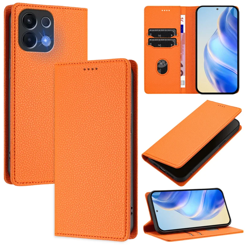 For Oppo K13 5G Wallet Case RFID Blocking Litchi Texture Leather Mobile Cover - Mint Green-Cellmalls