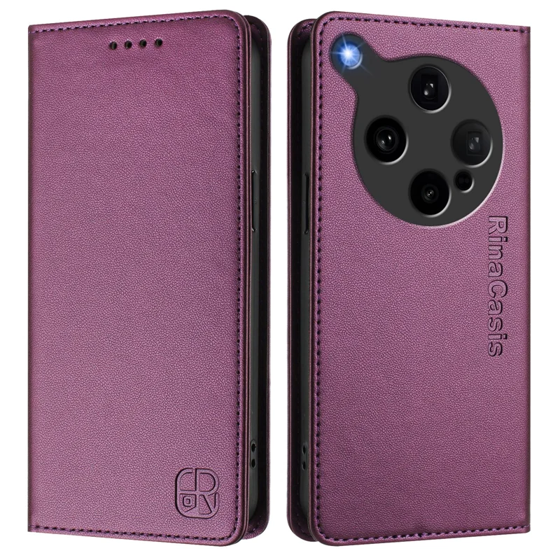 For Oppo Find X8 Ultra 5G Leather Case RINACASIS RC01 Phone Cover with RFID Blocking Wallet Stand - Mint Green-Cellmalls