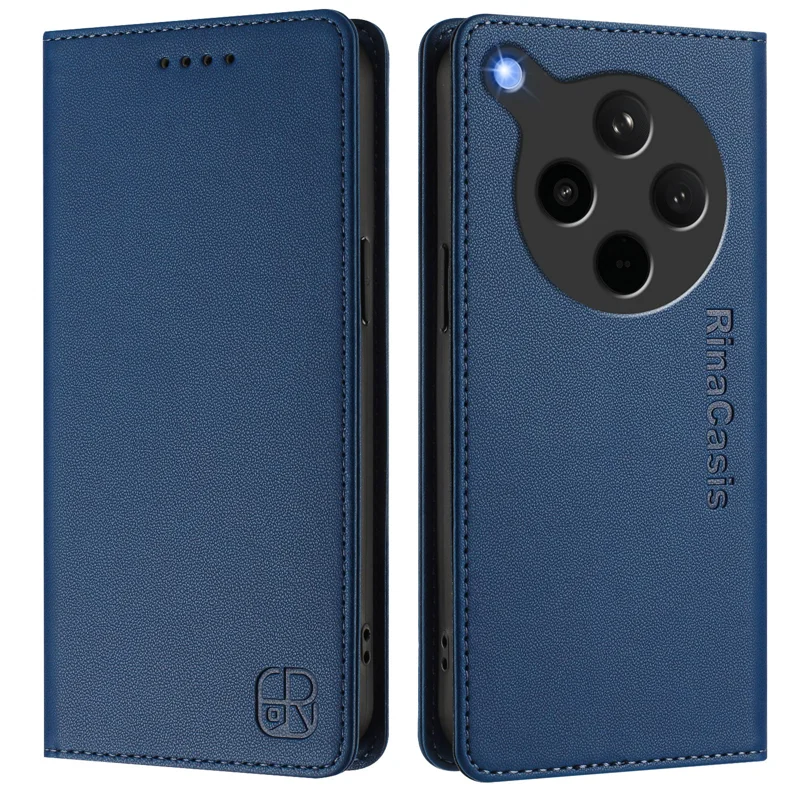 For Oppo Find X8s+ 5G Leather Case RINACASIS RC01 Phone Cover with RFID Blocking Wallet Stand - Mint Green-Cellmalls