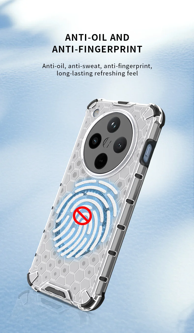 For Oppo Find X8 5G Case Compatible with MagSafe Honeycomb Design TPU+PC Phone Cover - Grey-Cellmalls