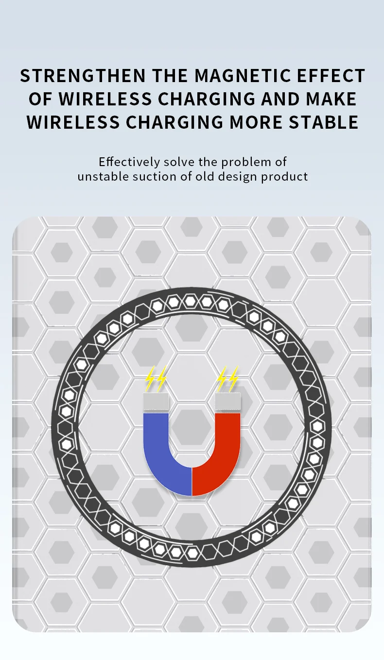 For Oppo Reno13 F 5G Case Compatible with MagSafe Honeycomb Design TPU + PC Phone Cover - Grey-Cellmalls