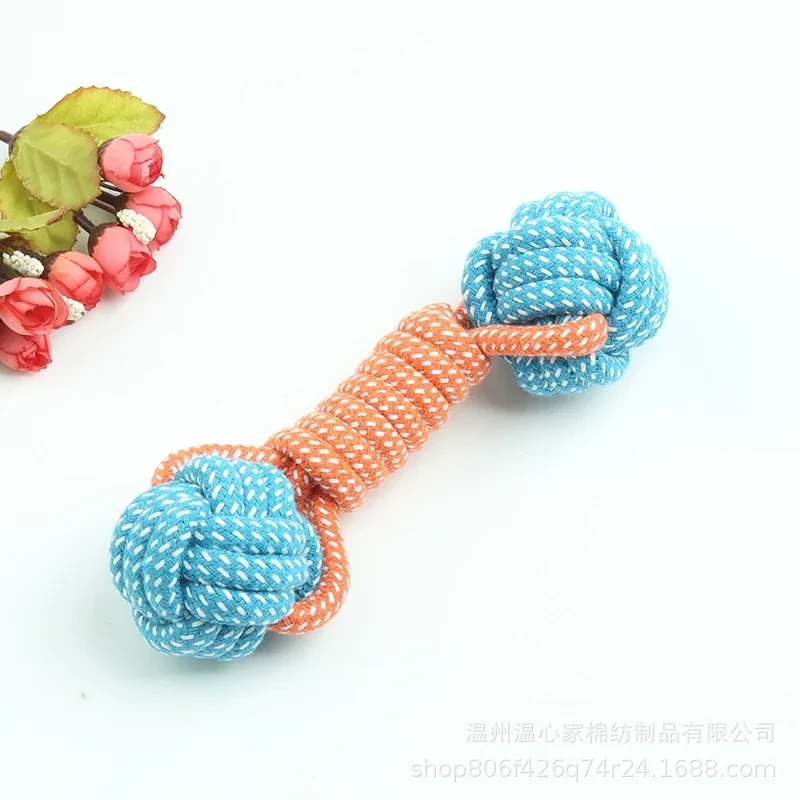 Dog toy molar bite resistant cotton rope knot