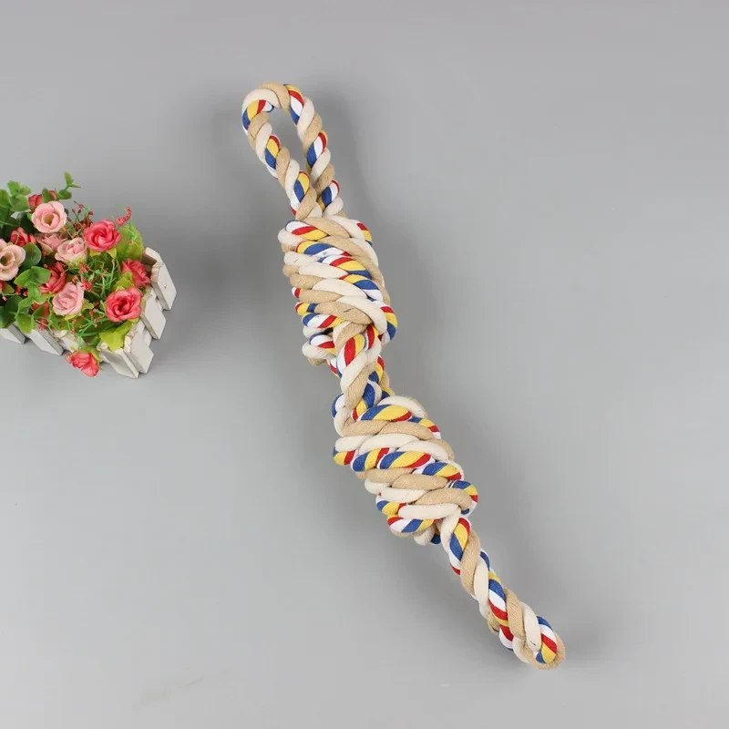 Cotton rope pet toys molar teeth cleaning products