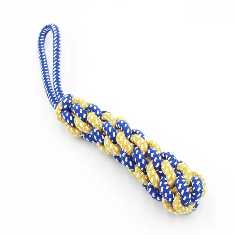 Cotton rope toy two-color woven twist stick corn on the cob