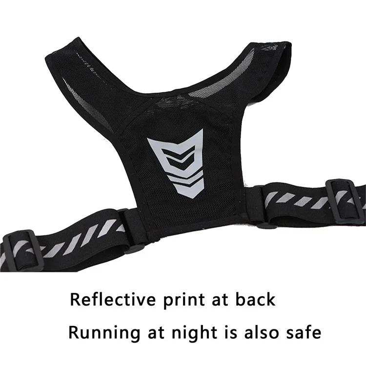 Running Vest Chest Phone Holder Adjustable Waistband Reflective Training Workout Gear with Multiple Pockets-Cellmalls