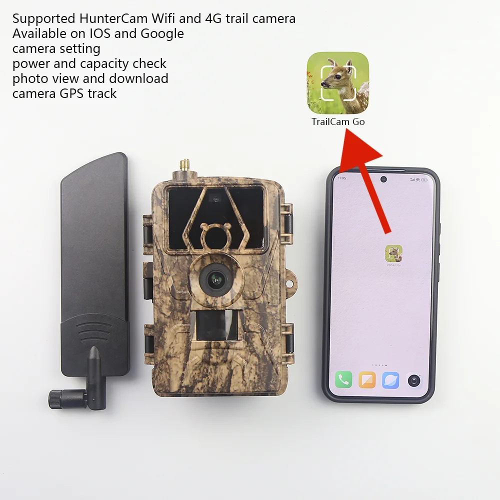 PR801LTE 4G Trail Camera 60MP 8K 0.2S Trigger Hunting Camera with IP66 Waterproof for Wildlife Monitoring - EU Version-Cellmalls
