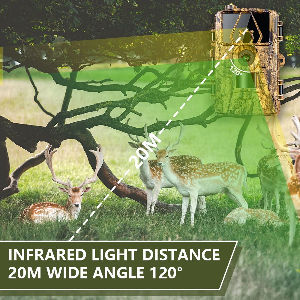 PR801LTE 4G Trail Camera 60MP 8K 0.2S Trigger Hunting Camera with IP66 Waterproof for Wildlife Monitoring - EU Version-Cellmalls