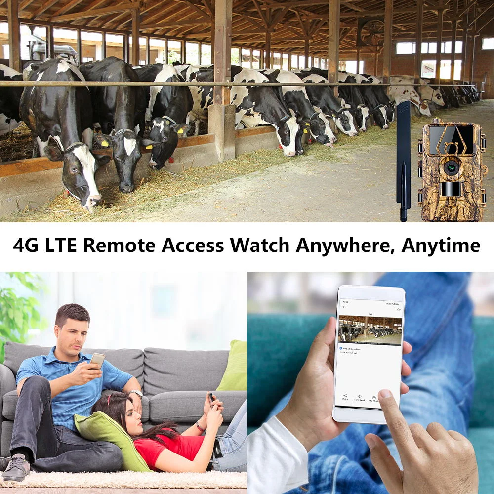 PR801LTE 4G Trail Camera 60MP 8K 0.2S Trigger Hunting Camera with IP66 Waterproof for Wildlife Monitoring - EU Version-Cellmalls