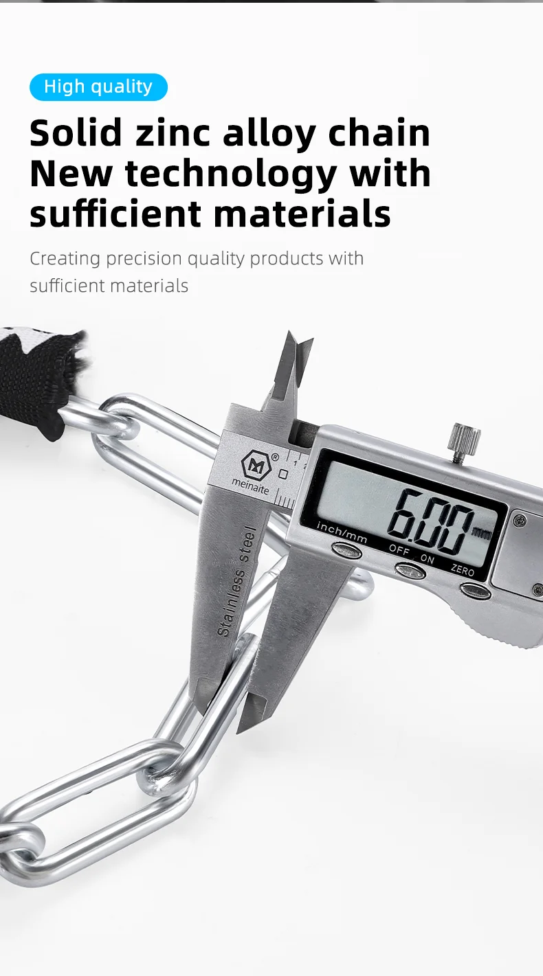 WEST BIKING YP0705089 0.65m Bike Chain Lock 4 Digit Resettable Combination Alloy Bicycle Locks for Bikes, Scooter, Door-Cellmalls