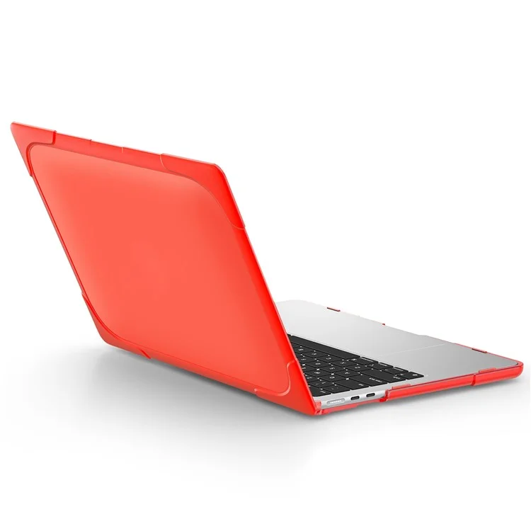 Laptop Case for MacBook Air 13 inch (2025) / (2024) / (2022) A2681 Protective Case Notebook Computer Anti-Scratch Cover with Stand - Red-Cellmalls