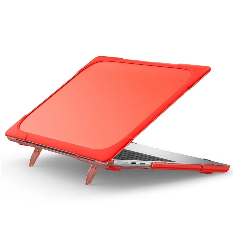 Laptop Case for MacBook Air 13 inch (2025) / (2024) / (2022) A2681 Protective Case Notebook Computer Anti-Scratch Cover with Stand - Red-Cellmalls