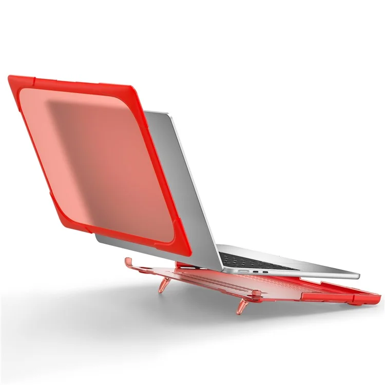 Laptop Case for MacBook Air 13 inch (2025) / (2024) / (2022) A2681 Protective Case Notebook Computer Anti-Scratch Cover with Stand - Red-Cellmalls