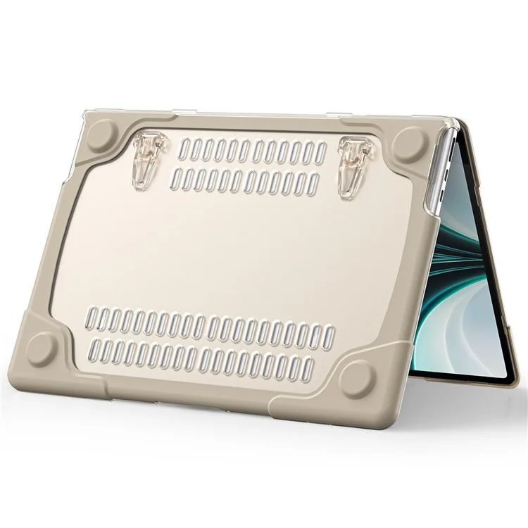 Laptop Case for MacBook Air 13 inch (2025) / (2024) / (2022) A2681 Protective Case Notebook Computer Anti-Scratch Cover with Stand - Khaki-Cellmalls