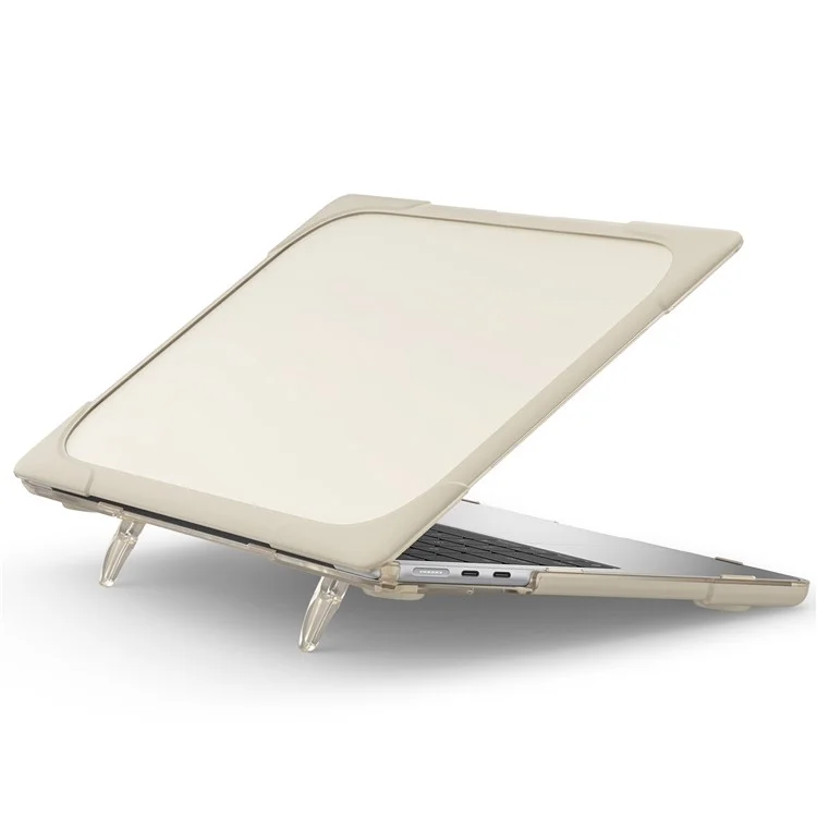 Laptop Case for MacBook Air 13 inch (2025) / (2024) / (2022) A2681 Protective Case Notebook Computer Anti-Scratch Cover with Stand - Khaki-Cellmalls