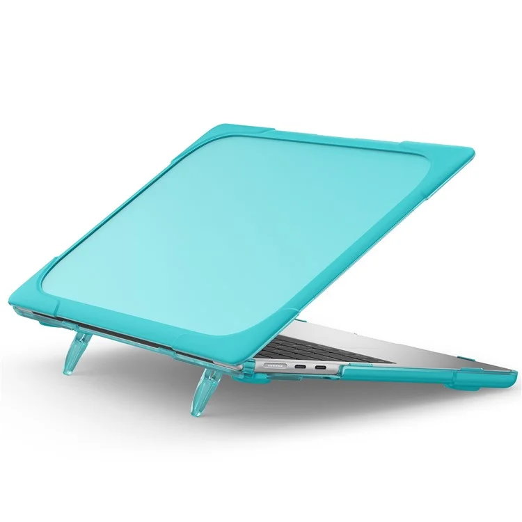 Laptop Case for MacBook Air 13 inch (2025) / (2024) / (2022) A2681 Protective Case Notebook Computer Anti-Scratch Cover with Stand - Baby Blue-Cellmalls