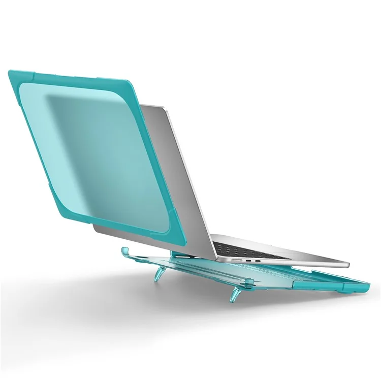 Laptop Case for MacBook Air 13 inch (2025) / (2024) / (2022) A2681 Protective Case Notebook Computer Anti-Scratch Cover with Stand - Baby Blue-Cellmalls