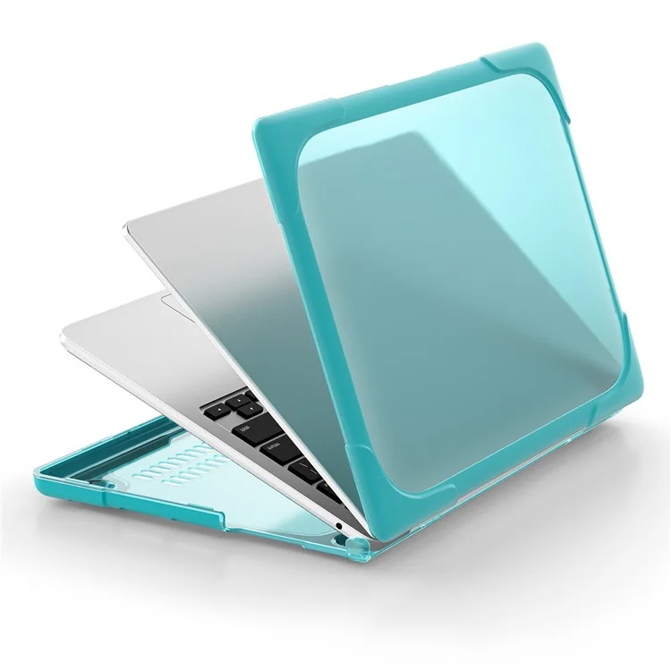 Laptop Case for MacBook Air 13 inch (2025) / (2024) / (2022) A2681 Protective Case Notebook Computer Anti-Scratch Cover with Stand - Baby Blue-Cellmalls