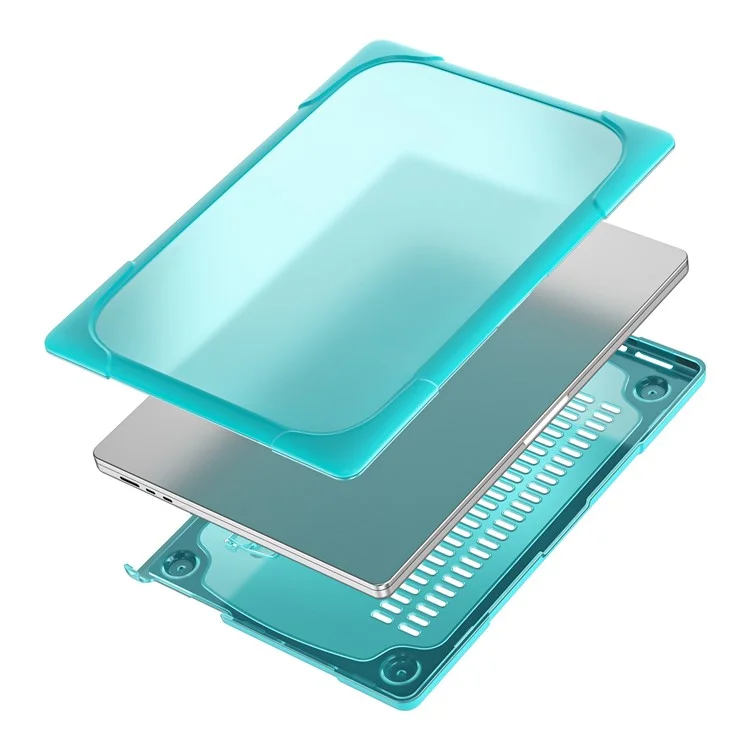 Laptop Case for MacBook Air 13 inch (2025) / (2024) / (2022) A2681 Protective Case Notebook Computer Anti-Scratch Cover with Stand - Baby Blue-Cellmalls