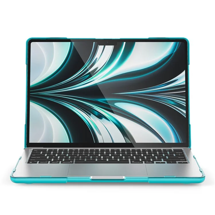 Laptop Case for MacBook Air 13 inch (2025) / (2024) / (2022) A2681 Protective Case Notebook Computer Anti-Scratch Cover with Stand - Baby Blue-Cellmalls