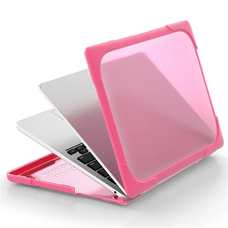 Laptop Case for MacBook Air 13 inch (2025) / (2024) / (2022) A2681 Protective Case Notebook Computer Anti-Scratch Cover with Stand - Rose-Cellmalls