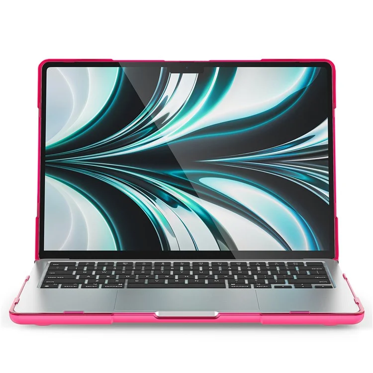 Laptop Case for MacBook Air 13 inch (2025) / (2024) / (2022) A2681 Protective Case Notebook Computer Anti-Scratch Cover with Stand - Rose-Cellmalls