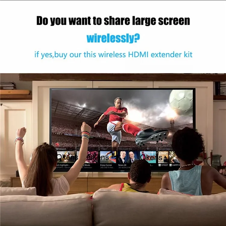 BOVBOX 090 Wireless HD Transmitter and Receiver 656FT / 200m HD Extender Kit Dongle Adapter for Projector-Cellmalls