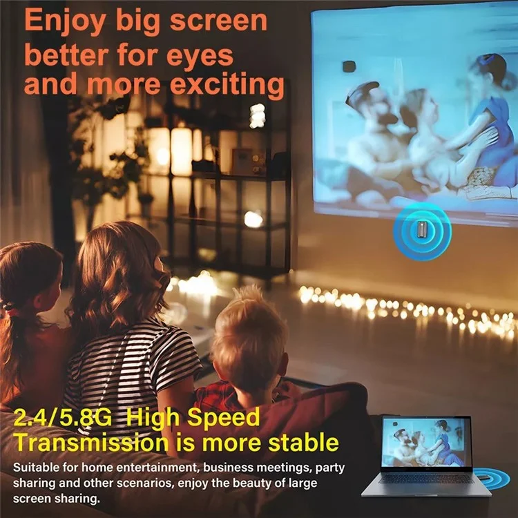 BOVBOX 090 Wireless HD Transmitter and Receiver 656FT / 200m HD Extender Kit Dongle Adapter for Projector-Cellmalls