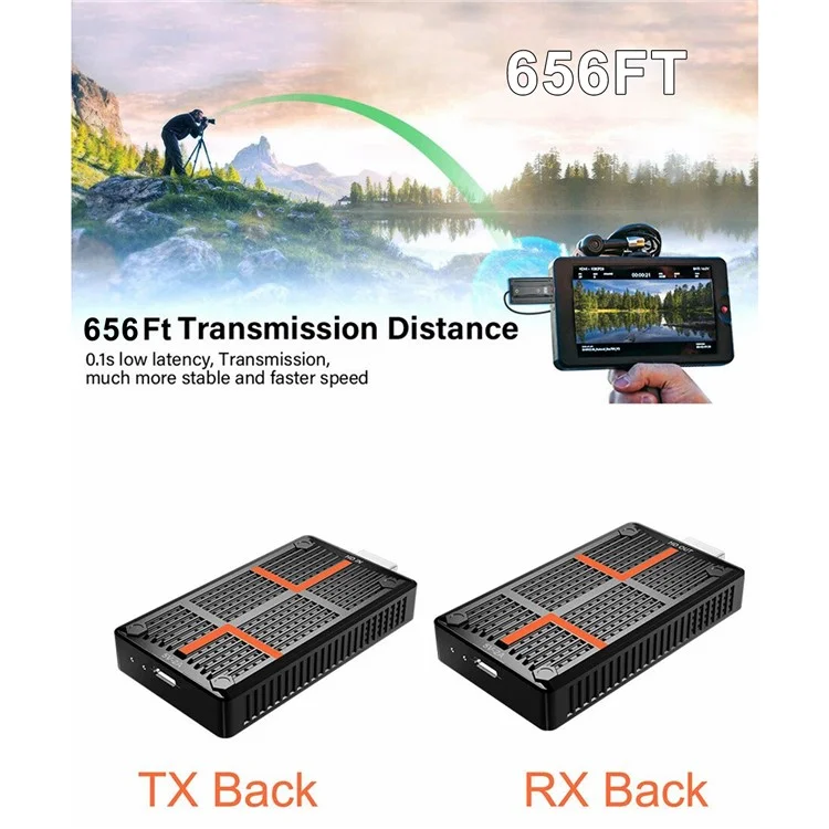 BOVBOX 090 Wireless HD Transmitter and Receiver 656FT / 200m HD Extender Kit Dongle Adapter for Projector-Cellmalls