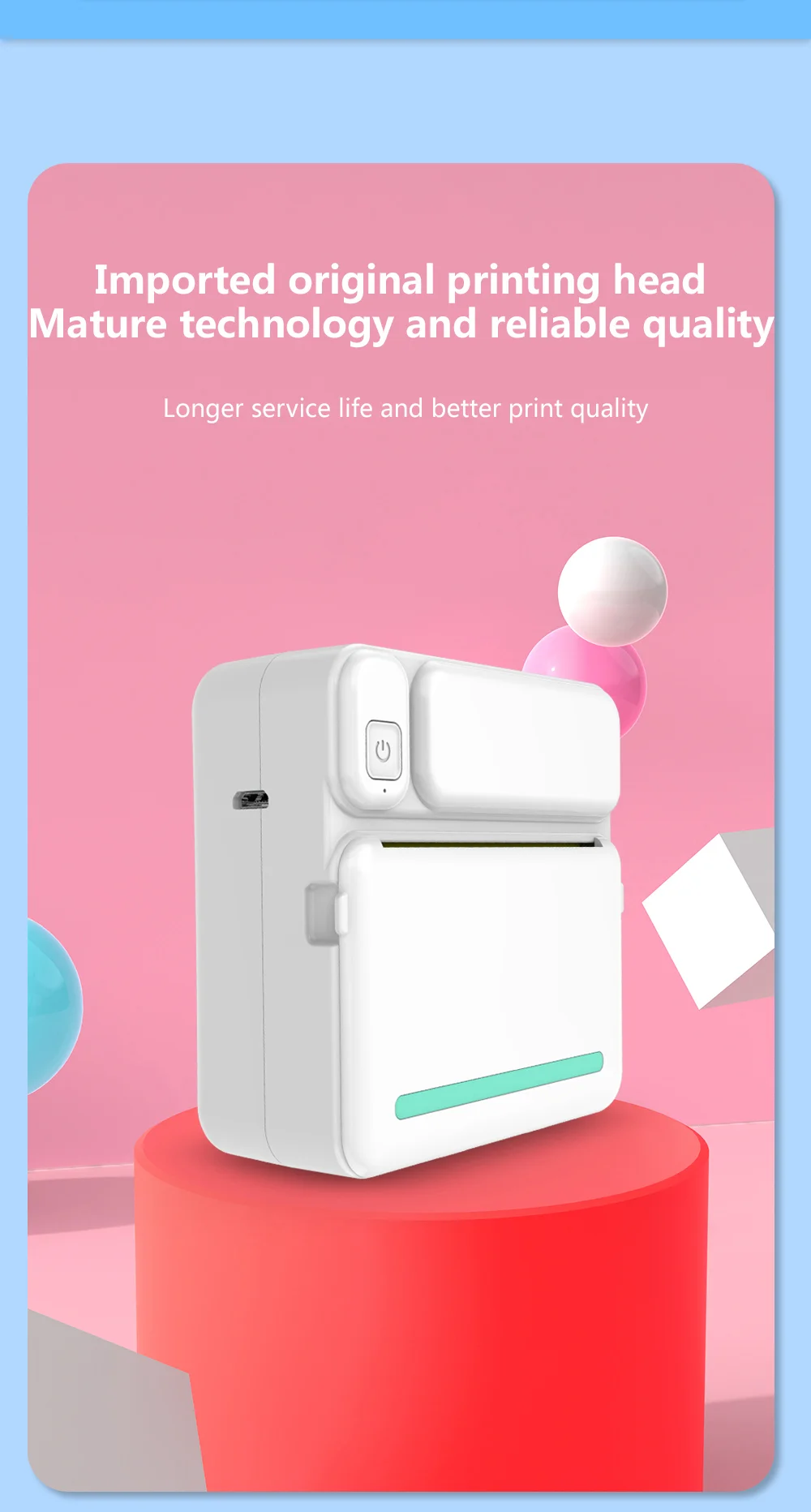 C19 Mini Bluetooth-compatible Thermal Printer Student Adhesive Sticker Smart Label Printer, Standard Version - Pink-Cellmalls