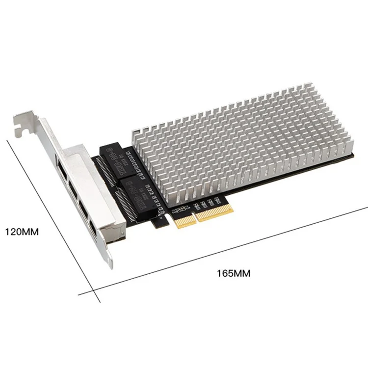 TXA188 Pcie 4-Port 2.5G RJ45 Ethernet Network Card with Intel I225 Chipset-Cellmalls