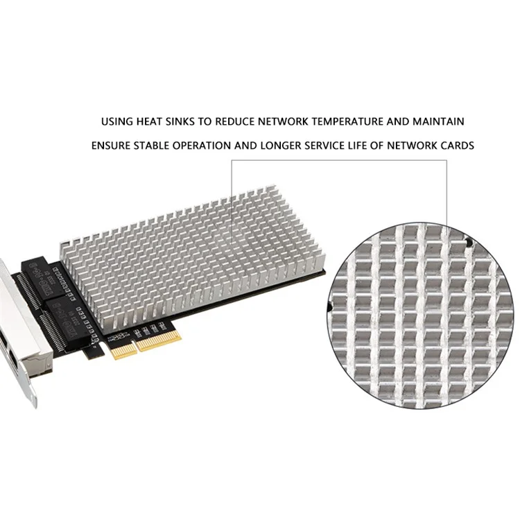 TXA188 Pcie 4-Port 2.5G RJ45 Ethernet Network Card with Intel I225 Chipset-Cellmalls