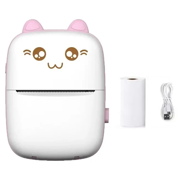 C9 Inkless Printer Portable Thermal Photo Printer Compact Pocket Student Mini Label Printer - Pink-Cellmalls