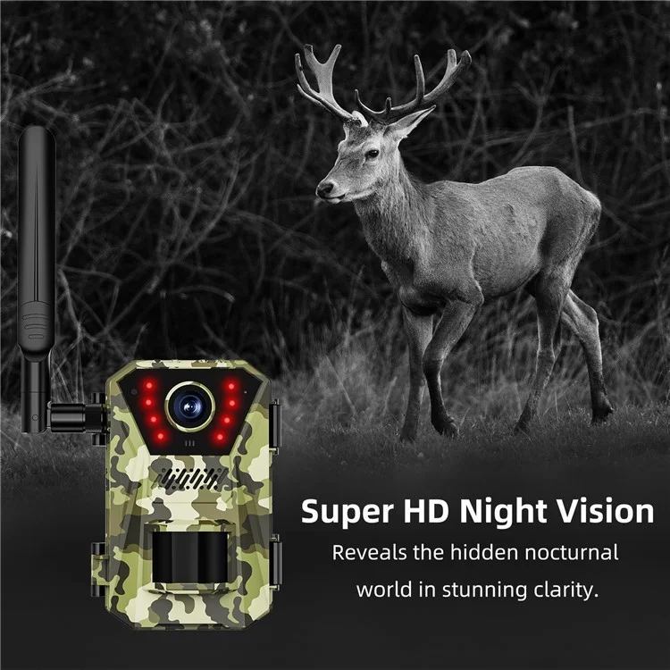 F8 Solar 4G Trail Camera Waterproof PIR Night Vision HD Outdoor Hunting Camera-Cellmalls