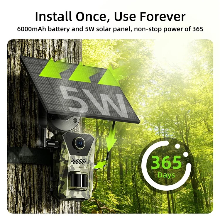 F8 Solar 4G Trail Camera Waterproof PIR Night Vision HD Outdoor Hunting Camera-Cellmalls