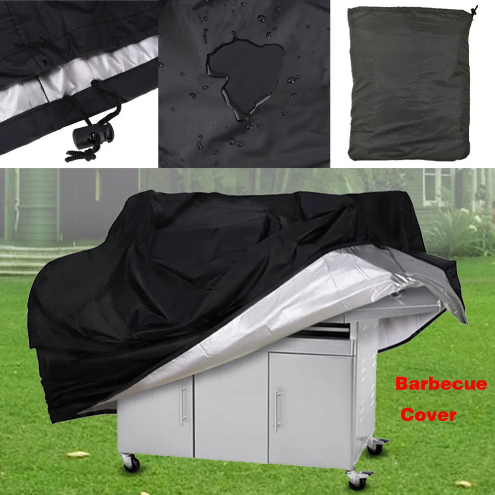 Waterproof BBQ Cover Outdoor Dustproof 210D Oxford Cloth Barbecue Grill Stove Protective Cover - Size M: 150x100x60cm-Cellmalls