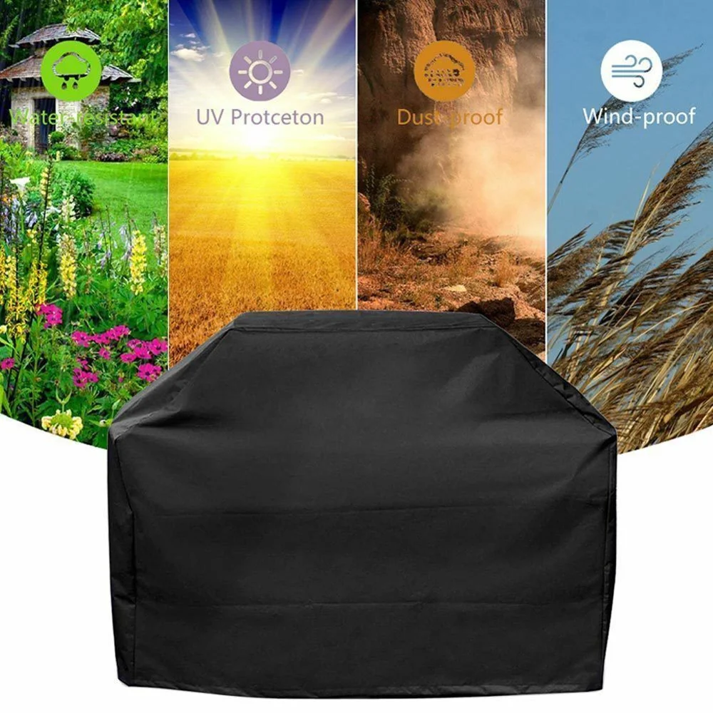 Waterproof BBQ Cover Outdoor Dustproof 210D Oxford Cloth Barbecue Grill Stove Protective Cover - Size M: 150x100x60cm-Cellmalls